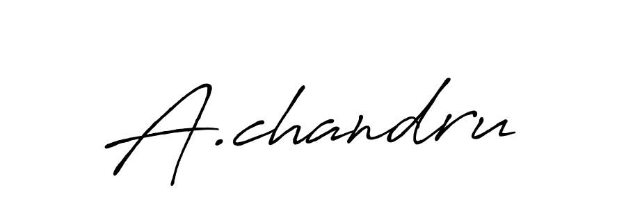 Use a signature maker to create a handwritten signature online. With this signature software, you can design (Antro_Vectra_Bolder) your own signature for name A.chandru. A.chandru signature style 7 images and pictures png