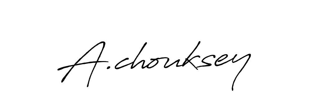 How to make A.chouksey name signature. Use Antro_Vectra_Bolder style for creating short signs online. This is the latest handwritten sign. A.chouksey signature style 7 images and pictures png