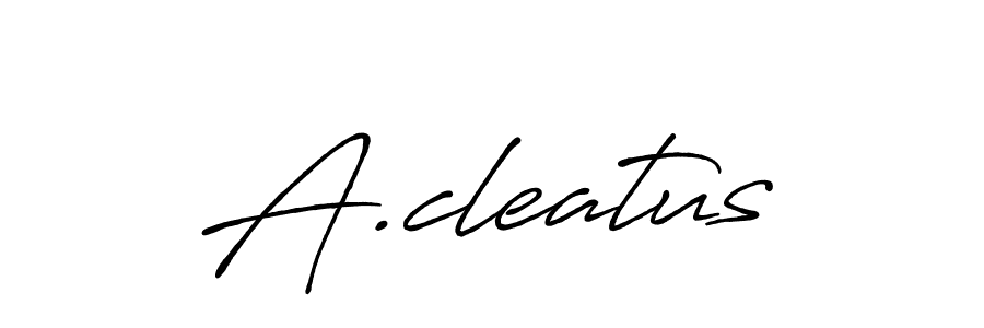 How to make A.cleatus name signature. Use Antro_Vectra_Bolder style for creating short signs online. This is the latest handwritten sign. A.cleatus signature style 7 images and pictures png