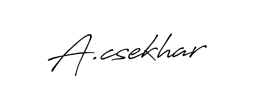 Also You can easily find your signature by using the search form. We will create A.csekhar name handwritten signature images for you free of cost using Antro_Vectra_Bolder sign style. A.csekhar signature style 7 images and pictures png