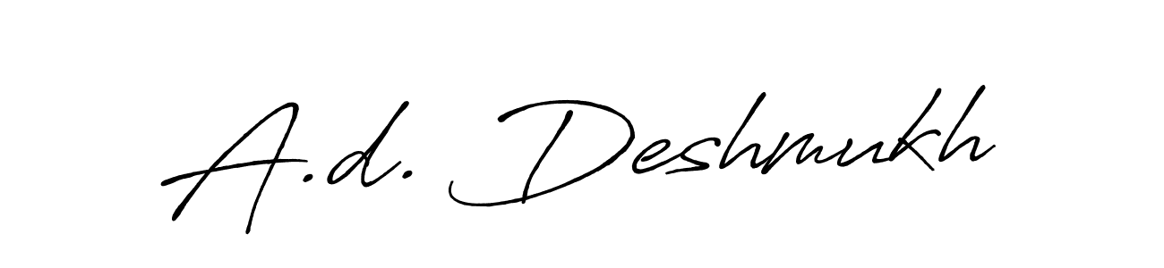 This is the best signature style for the A.d. Deshmukh name. Also you like these signature font (Antro_Vectra_Bolder). Mix name signature. A.d. Deshmukh signature style 7 images and pictures png