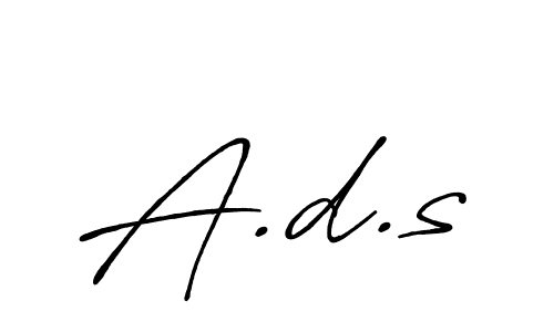 It looks lik you need a new signature style for name A.d.s. Design unique handwritten (Antro_Vectra_Bolder) signature with our free signature maker in just a few clicks. A.d.s signature style 7 images and pictures png