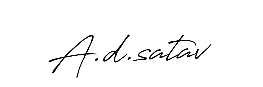 How to make A.d.satav name signature. Use Antro_Vectra_Bolder style for creating short signs online. This is the latest handwritten sign. A.d.satav signature style 7 images and pictures png