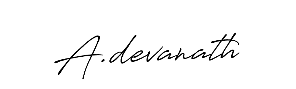 Use a signature maker to create a handwritten signature online. With this signature software, you can design (Antro_Vectra_Bolder) your own signature for name A.devanath. A.devanath signature style 7 images and pictures png