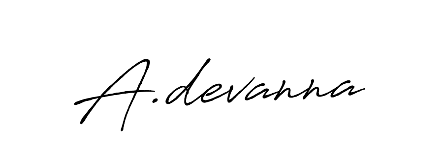 Make a beautiful signature design for name A.devanna. With this signature (Antro_Vectra_Bolder) style, you can create a handwritten signature for free. A.devanna signature style 7 images and pictures png