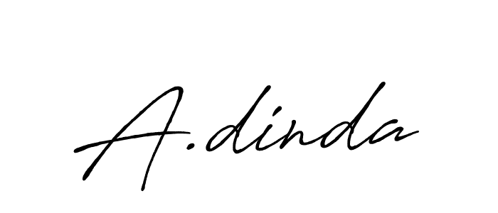 Create a beautiful signature design for name A.dinda. With this signature (Antro_Vectra_Bolder) fonts, you can make a handwritten signature for free. A.dinda signature style 7 images and pictures png