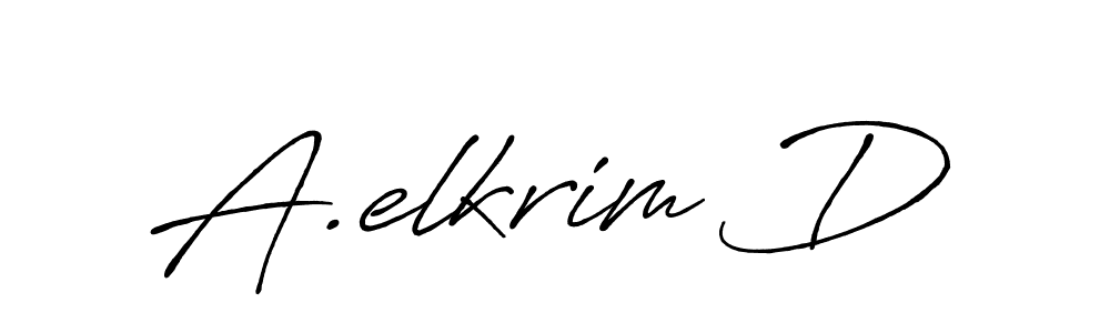 Antro_Vectra_Bolder is a professional signature style that is perfect for those who want to add a touch of class to their signature. It is also a great choice for those who want to make their signature more unique. Get A.elkrim D name to fancy signature for free. A.elkrim D signature style 7 images and pictures png