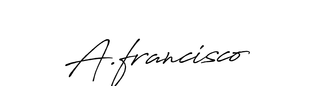 Use a signature maker to create a handwritten signature online. With this signature software, you can design (Antro_Vectra_Bolder) your own signature for name A.francisco. A.francisco signature style 7 images and pictures png