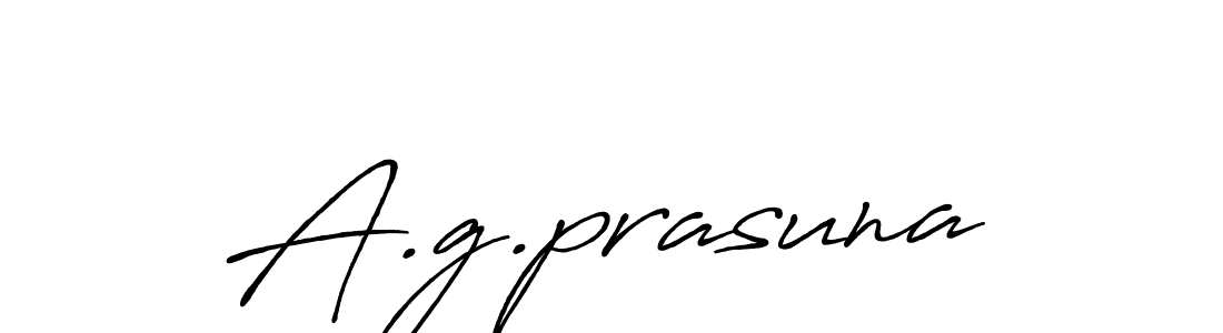 Create a beautiful signature design for name A.g.prasuna. With this signature (Antro_Vectra_Bolder) fonts, you can make a handwritten signature for free. A.g.prasuna signature style 7 images and pictures png