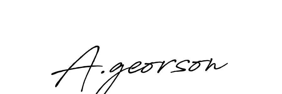 The best way (Antro_Vectra_Bolder) to make a short signature is to pick only two or three words in your name. The name A.georson include a total of six letters. For converting this name. A.georson signature style 7 images and pictures png
