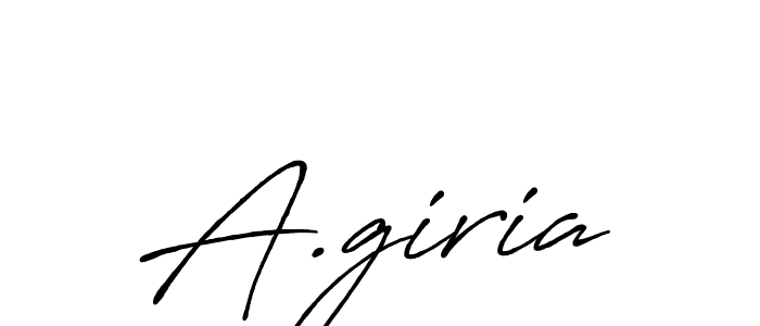 The best way (Antro_Vectra_Bolder) to make a short signature is to pick only two or three words in your name. The name A.giria include a total of six letters. For converting this name. A.giria signature style 7 images and pictures png
