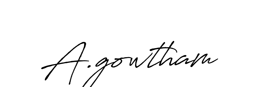 A.gowtham stylish signature style. Best Handwritten Sign (Antro_Vectra_Bolder) for my name. Handwritten Signature Collection Ideas for my name A.gowtham. A.gowtham signature style 7 images and pictures png