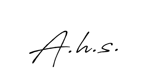 How to make A.h.s. signature? Antro_Vectra_Bolder is a professional autograph style. Create handwritten signature for A.h.s. name. A.h.s. signature style 7 images and pictures png