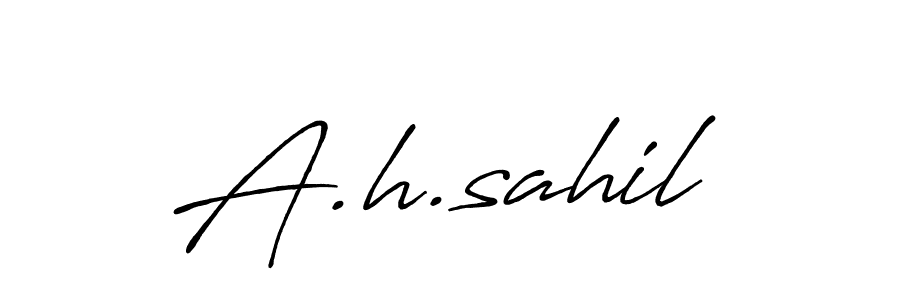 How to make A.h.sahil signature? Antro_Vectra_Bolder is a professional autograph style. Create handwritten signature for A.h.sahil name. A.h.sahil signature style 7 images and pictures png