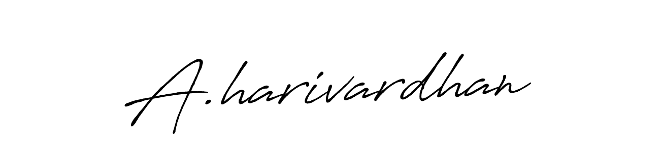 Create a beautiful signature design for name A.harivardhan. With this signature (Antro_Vectra_Bolder) fonts, you can make a handwritten signature for free. A.harivardhan signature style 7 images and pictures png