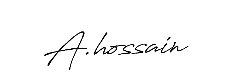 The best way (Antro_Vectra_Bolder) to make a short signature is to pick only two or three words in your name. The name A.hossain include a total of six letters. For converting this name. A.hossain signature style 7 images and pictures png