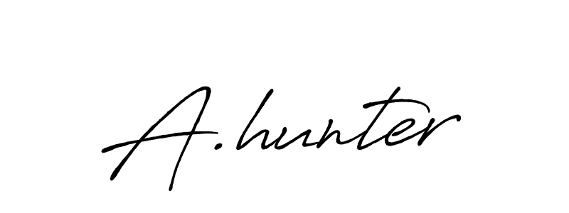 Create a beautiful signature design for name A.hunter. With this signature (Antro_Vectra_Bolder) fonts, you can make a handwritten signature for free. A.hunter signature style 7 images and pictures png