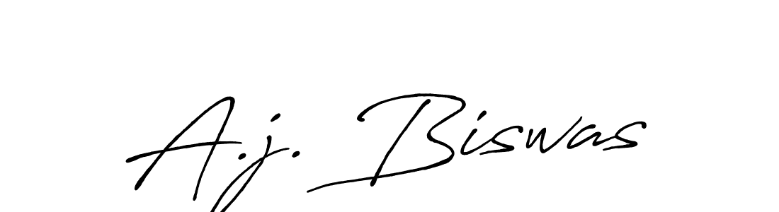 Create a beautiful signature design for name A.j. Biswas. With this signature (Antro_Vectra_Bolder) fonts, you can make a handwritten signature for free. A.j. Biswas signature style 7 images and pictures png