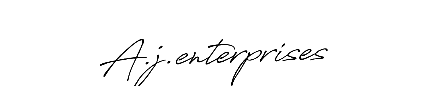 Design your own signature with our free online signature maker. With this signature software, you can create a handwritten (Antro_Vectra_Bolder) signature for name A.j.enterprises. A.j.enterprises signature style 7 images and pictures png