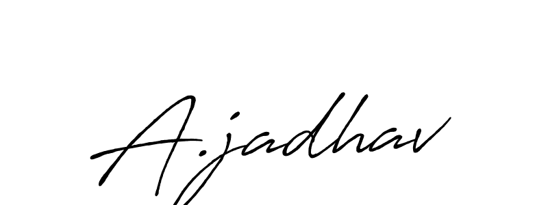 Similarly Antro_Vectra_Bolder is the best handwritten signature design. Signature creator online .You can use it as an online autograph creator for name A.jadhav. A.jadhav signature style 7 images and pictures png