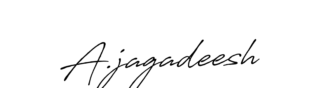 How to make A.jagadeesh signature? Antro_Vectra_Bolder is a professional autograph style. Create handwritten signature for A.jagadeesh name. A.jagadeesh signature style 7 images and pictures png