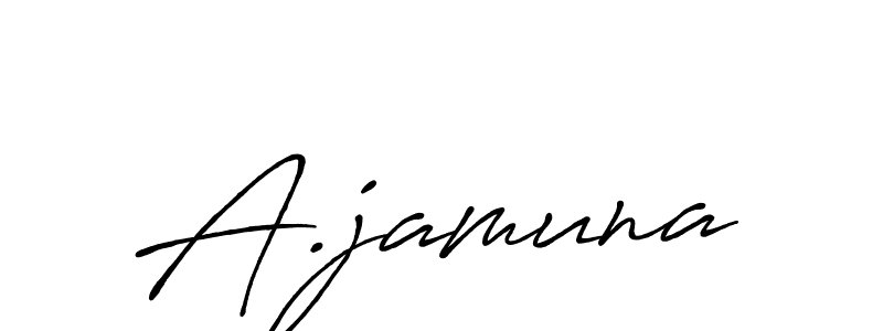 A.jamuna stylish signature style. Best Handwritten Sign (Antro_Vectra_Bolder) for my name. Handwritten Signature Collection Ideas for my name A.jamuna. A.jamuna signature style 7 images and pictures png