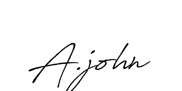 Also You can easily find your signature by using the search form. We will create A.john name handwritten signature images for you free of cost using Antro_Vectra_Bolder sign style. A.john signature style 7 images and pictures png