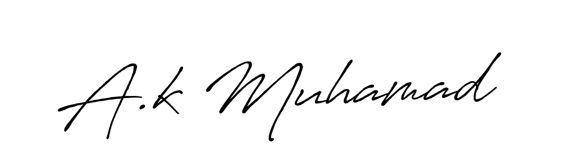 Use a signature maker to create a handwritten signature online. With this signature software, you can design (Antro_Vectra_Bolder) your own signature for name A.k Muhamad. A.k Muhamad signature style 7 images and pictures png