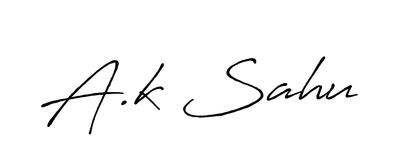 Also You can easily find your signature by using the search form. We will create A.k Sahu name handwritten signature images for you free of cost using Antro_Vectra_Bolder sign style. A.k Sahu signature style 7 images and pictures png