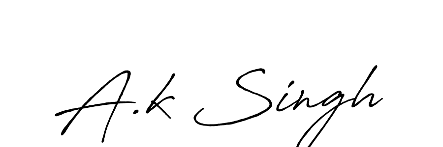 How to make A.k Singh name signature. Use Antro_Vectra_Bolder style for creating short signs online. This is the latest handwritten sign. A.k Singh signature style 7 images and pictures png