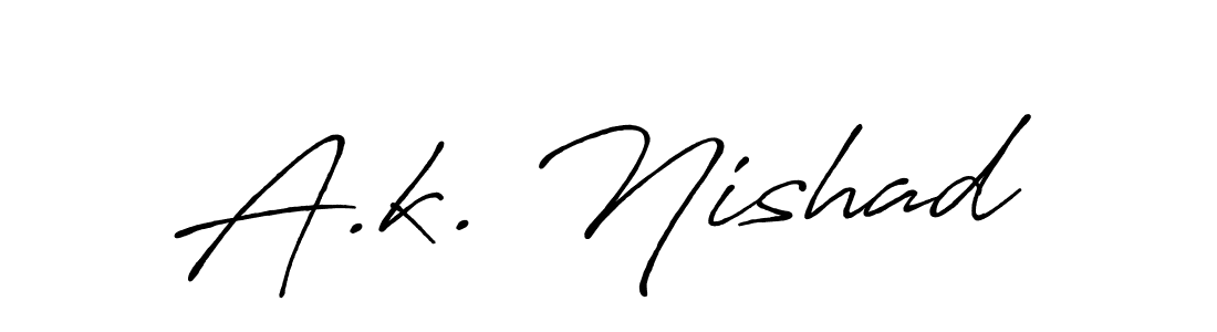 Make a beautiful signature design for name A.k. Nishad. Use this online signature maker to create a handwritten signature for free. A.k. Nishad signature style 7 images and pictures png