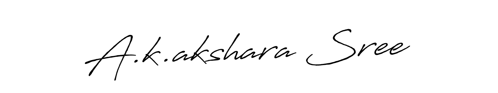 How to make A.k.akshara Sree name signature. Use Antro_Vectra_Bolder style for creating short signs online. This is the latest handwritten sign. A.k.akshara Sree signature style 7 images and pictures png