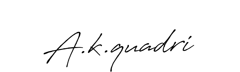 Make a beautiful signature design for name A.k.quadri. With this signature (Antro_Vectra_Bolder) style, you can create a handwritten signature for free. A.k.quadri signature style 7 images and pictures png