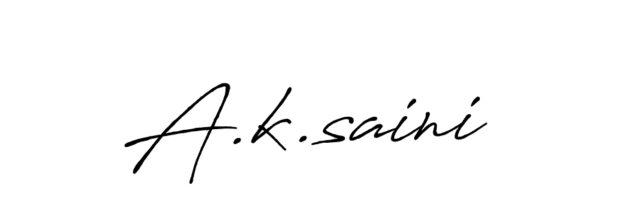 A.k.saini stylish signature style. Best Handwritten Sign (Antro_Vectra_Bolder) for my name. Handwritten Signature Collection Ideas for my name A.k.saini. A.k.saini signature style 7 images and pictures png