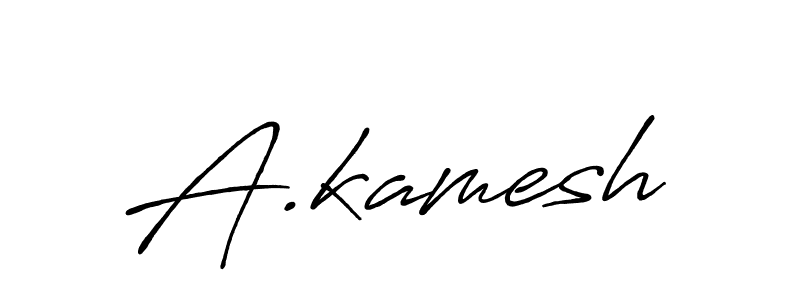 Make a beautiful signature design for name A.kamesh. With this signature (Antro_Vectra_Bolder) style, you can create a handwritten signature for free. A.kamesh signature style 7 images and pictures png