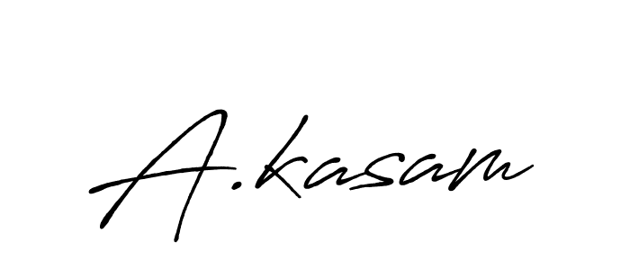 Create a beautiful signature design for name A.kasam. With this signature (Antro_Vectra_Bolder) fonts, you can make a handwritten signature for free. A.kasam signature style 7 images and pictures png