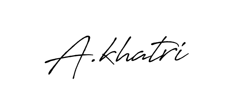 Use a signature maker to create a handwritten signature online. With this signature software, you can design (Antro_Vectra_Bolder) your own signature for name A.khatri. A.khatri signature style 7 images and pictures png