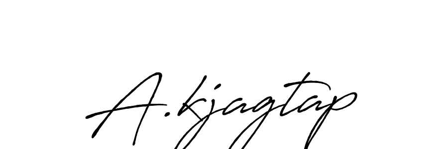 The best way (Antro_Vectra_Bolder) to make a short signature is to pick only two or three words in your name. The name A.kjagtap include a total of six letters. For converting this name. A.kjagtap signature style 7 images and pictures png