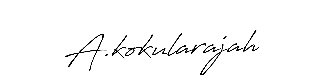 Antro_Vectra_Bolder is a professional signature style that is perfect for those who want to add a touch of class to their signature. It is also a great choice for those who want to make their signature more unique. Get A.kokularajah name to fancy signature for free. A.kokularajah signature style 7 images and pictures png