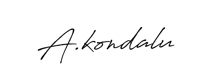 Use a signature maker to create a handwritten signature online. With this signature software, you can design (Antro_Vectra_Bolder) your own signature for name A.kondalu. A.kondalu signature style 7 images and pictures png