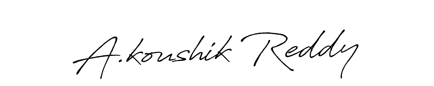 It looks lik you need a new signature style for name A.koushik Reddy. Design unique handwritten (Antro_Vectra_Bolder) signature with our free signature maker in just a few clicks. A.koushik Reddy signature style 7 images and pictures png