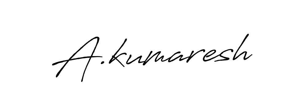 How to make A.kumaresh name signature. Use Antro_Vectra_Bolder style for creating short signs online. This is the latest handwritten sign. A.kumaresh signature style 7 images and pictures png