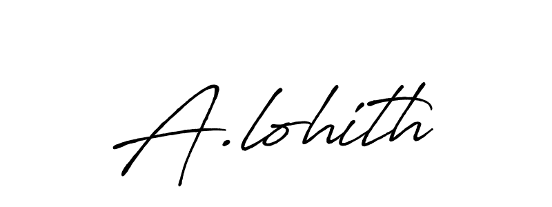 Create a beautiful signature design for name A.lohith. With this signature (Antro_Vectra_Bolder) fonts, you can make a handwritten signature for free. A.lohith signature style 7 images and pictures png