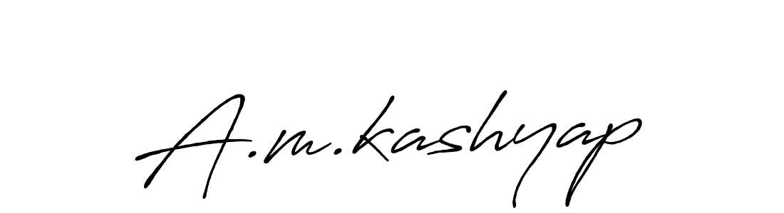 Make a beautiful signature design for name A.m.kashyap. With this signature (Antro_Vectra_Bolder) style, you can create a handwritten signature for free. A.m.kashyap signature style 7 images and pictures png