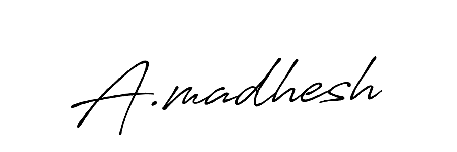 Make a beautiful signature design for name A.madhesh. Use this online signature maker to create a handwritten signature for free. A.madhesh signature style 7 images and pictures png