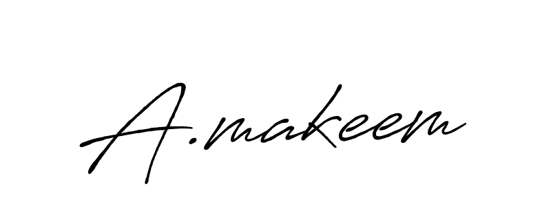 Create a beautiful signature design for name A.makeem. With this signature (Antro_Vectra_Bolder) fonts, you can make a handwritten signature for free. A.makeem signature style 7 images and pictures png