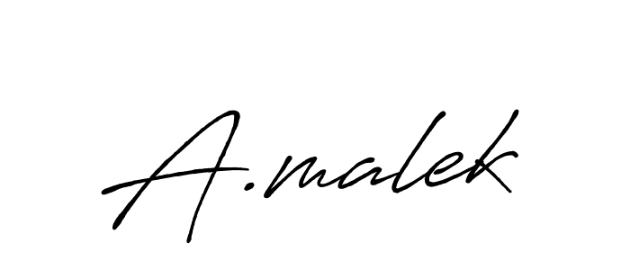 The best way (Antro_Vectra_Bolder) to make a short signature is to pick only two or three words in your name. The name A.malek include a total of six letters. For converting this name. A.malek signature style 7 images and pictures png