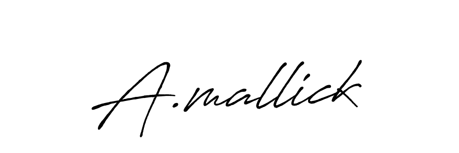 Create a beautiful signature design for name A.mallick. With this signature (Antro_Vectra_Bolder) fonts, you can make a handwritten signature for free. A.mallick signature style 7 images and pictures png