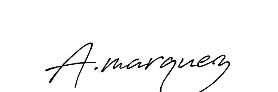 How to make A.marquez name signature. Use Antro_Vectra_Bolder style for creating short signs online. This is the latest handwritten sign. A.marquez signature style 7 images and pictures png