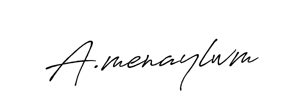 Design your own signature with our free online signature maker. With this signature software, you can create a handwritten (Antro_Vectra_Bolder) signature for name A.menaylwm. A.menaylwm signature style 7 images and pictures png